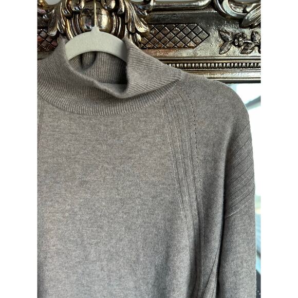 Wrap London Beige Cashmere Funnel Neck Tunic Sweater Small - Picture 2 of 4